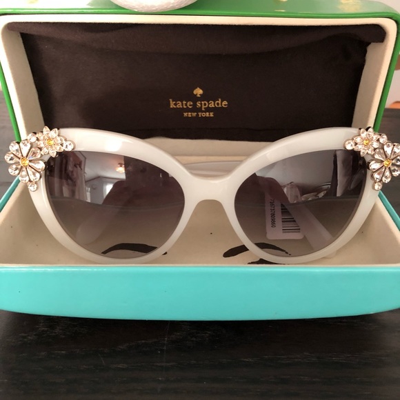 Kate Spade Accessories - White Kate Spade Vintage style glasses w/jewels 💯